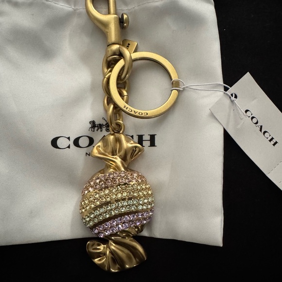 Coach Candy Bag Charm w/ Rainbow Pave Crystals - Picture 2 of 3